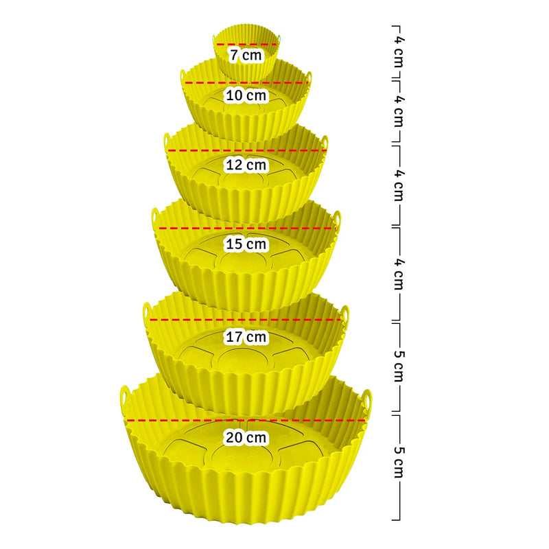 Set x6 Cestas Silicona Para Air Fryer Y Horno Antiadherente 64047