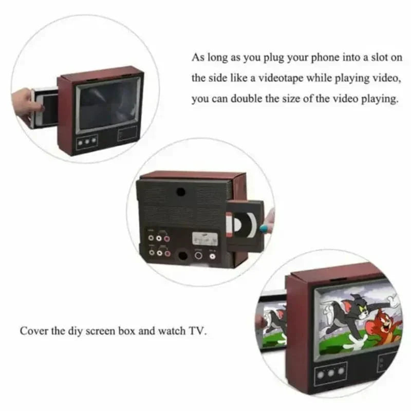 Amplificador de televisor con diseño retro para celular