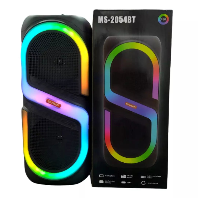 Parlante/Cabina De Sonido Bluetooth Potencia 100w Con Retroiluminado MS-2054BT