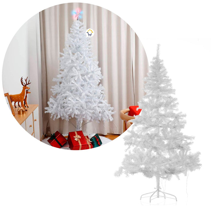 Árbol Navidad Blanco 1.50 m 450 Ramas + Estrella + Base 208