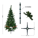 Árbol Navidad Pomposo Tupido 1.80m 370 Ramas Fexton180