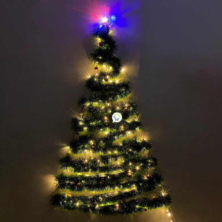 Árbol Navidad De Pared + Luces + Estrella + Decoración GRATIS! AGUI001