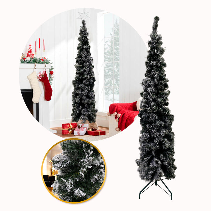Árbol Navidad Lápiz Efecto Nevado 1.80m 343 Ramas FEX10