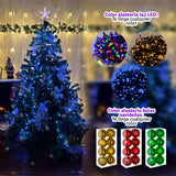 Árbol Navidad Singapur Tupido 1.90m 780 Ramas + Estrella + Luces + Bolas De Regalo SIN190