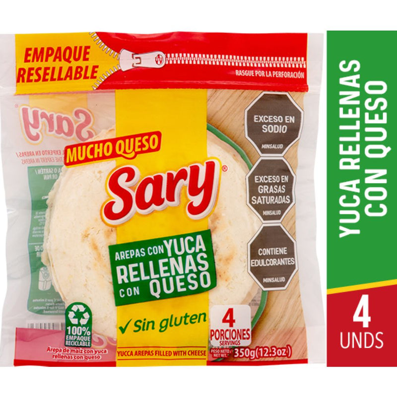 AREPA YUCA REELENA QUESO 4U 350G SARY