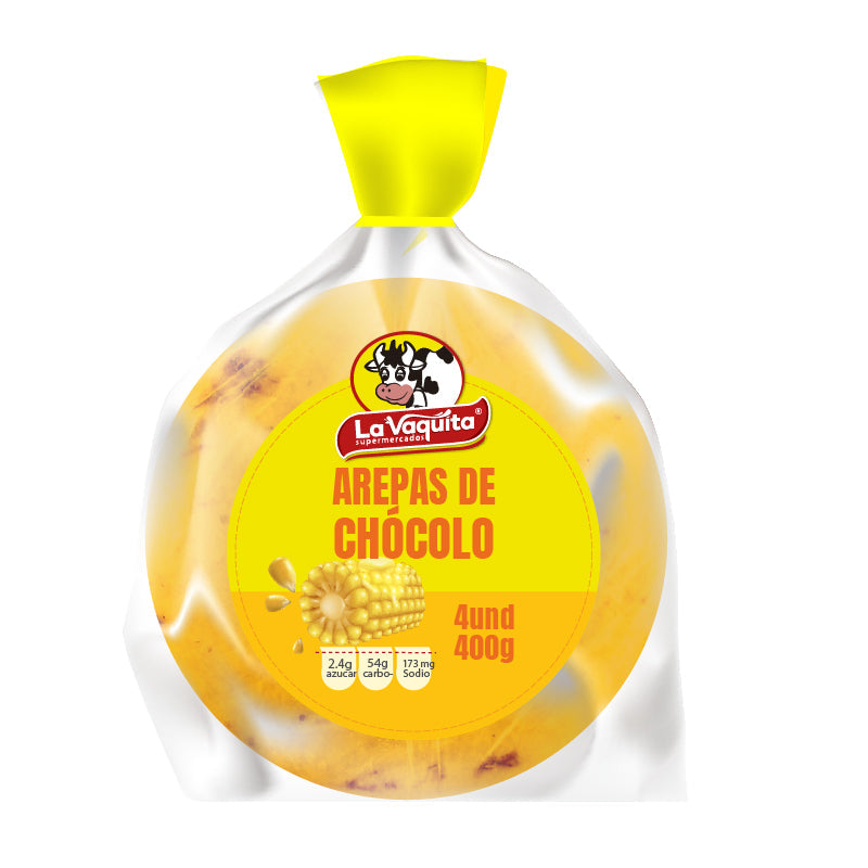 AREPA VAQUITA 4U 400G CHOCOLO
