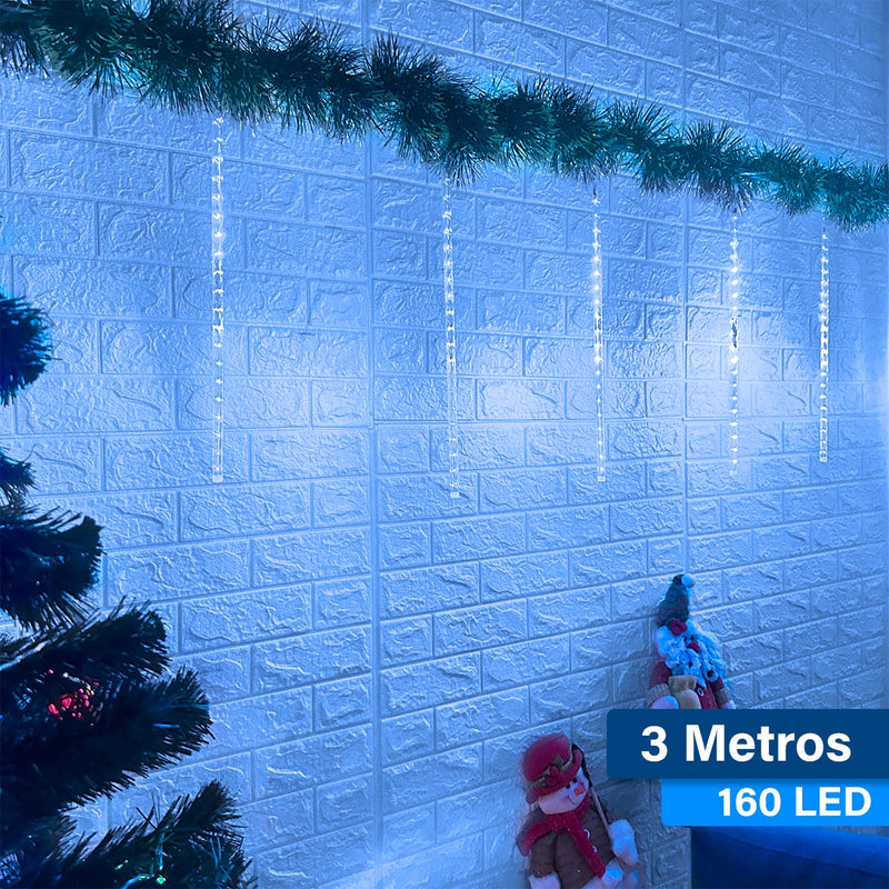 Luces Led Lágrima 3 M Meteoro Computarizadas Decoración Navidad 50 cm 2306