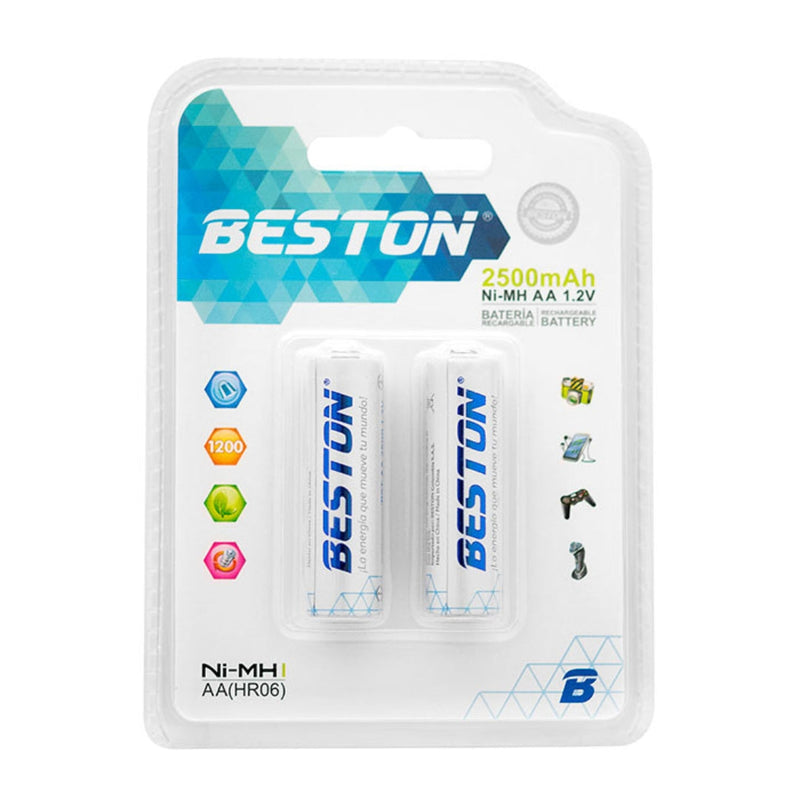 Pilas Recargables Beston BST-AA2500X2