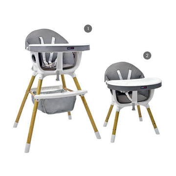SILLA COMEDOR BEBÉ 2 EN 1 ROCK HAPPY BABY GRIS -