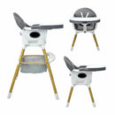 SILLA COMEDOR BEBÉ 2 EN 1 ROCK HAPPY BABY GRIS -
