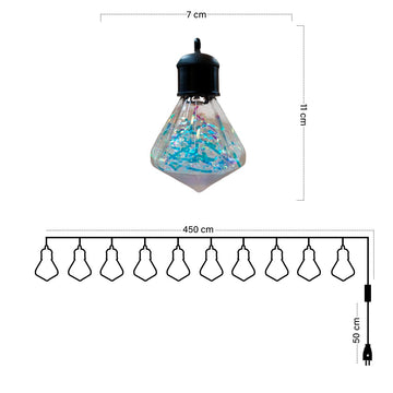 Extensión Bombillos 5 M Diamante X10 Luces Navidad 1604/05
