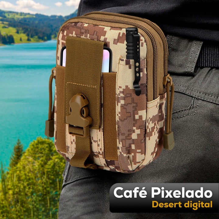 Bolso Táctico Canguro Militar Para Cinturón Estuche Celular MJ357