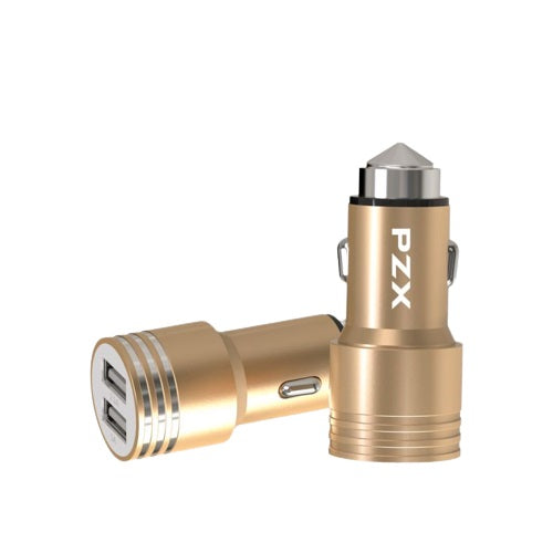 Cargador Vehicular 12V/24V 3.1A Aluminio PZX C906