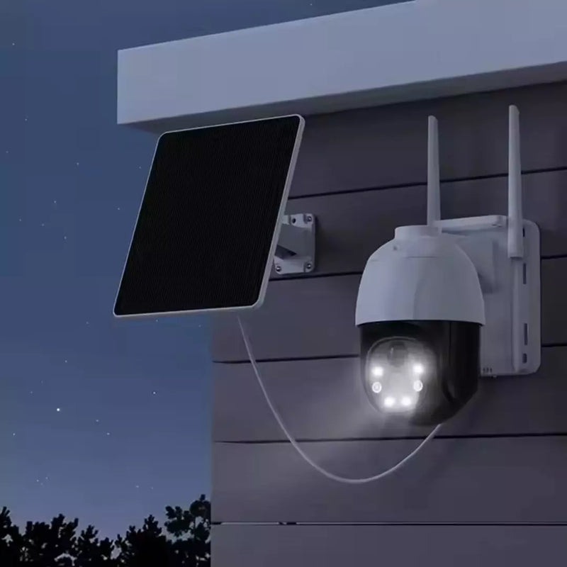 Cámara De Seguridad Uso Exterior Con Sirena Y Panel Solar 4G YT01