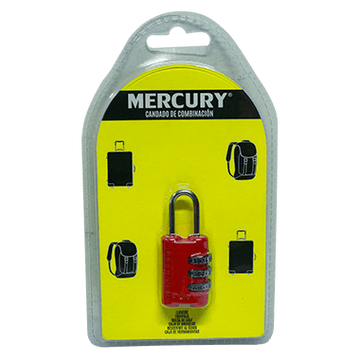 CANDADO DE CLAVE MALETERO ROJO MERCURY