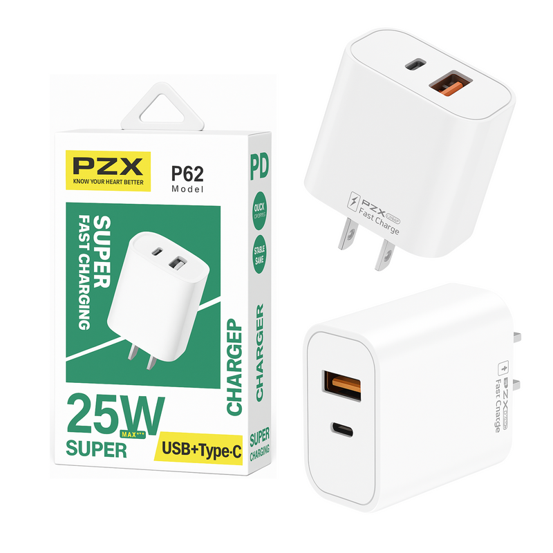Cargador Para Celular QC 5.0 25W PZX P62 C-C