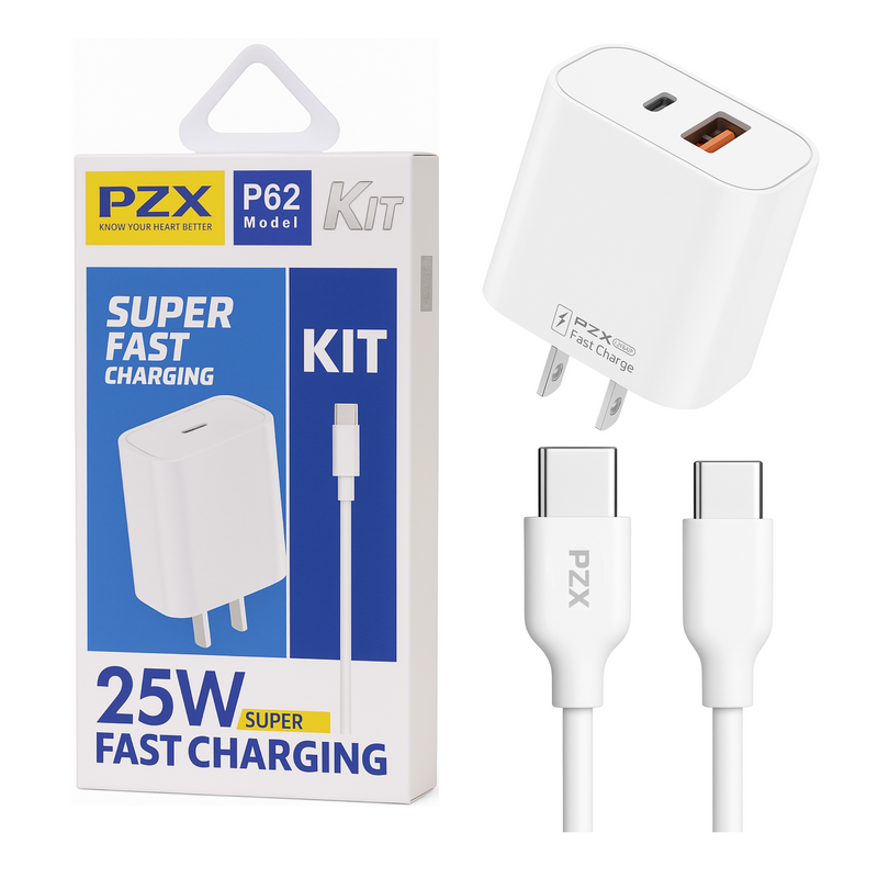 Cargador Para Celular QC 5.0 25W PZX P62 C-C