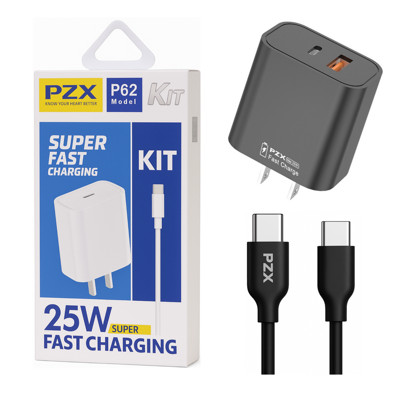 Cargador Para Celular QC 5.0 25W PZX P62 C-C