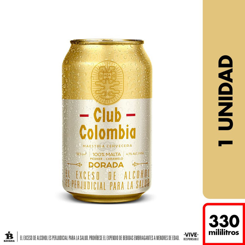 CERVEZA CLUB COLOMBIA 330ML LATA