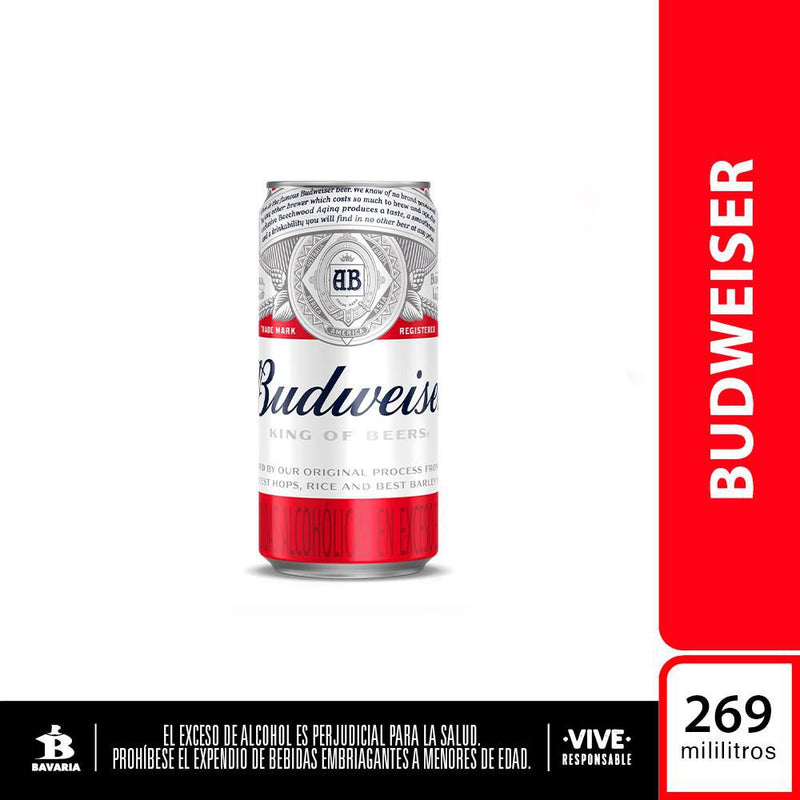 CERVEZA BUDWEISER 269ML LATA