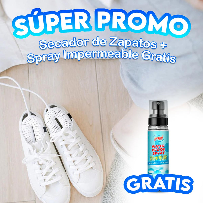 Secador De Zapatos Eléctrico + Gratis Spray Impermeable Multipropósito CFAT11
