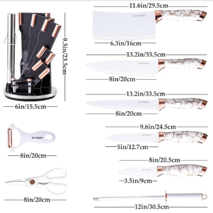 Set De Cuchillos En Acero Inoxidable 9 Piezas