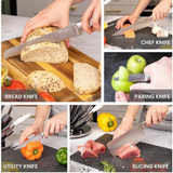 Set De Cuchillos En Acero Inoxidable 9 Piezas