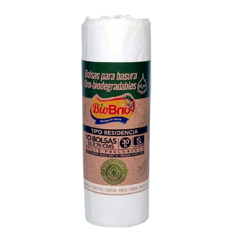 BOLSA BASURA BRIO 10U EXTRA BLANCA