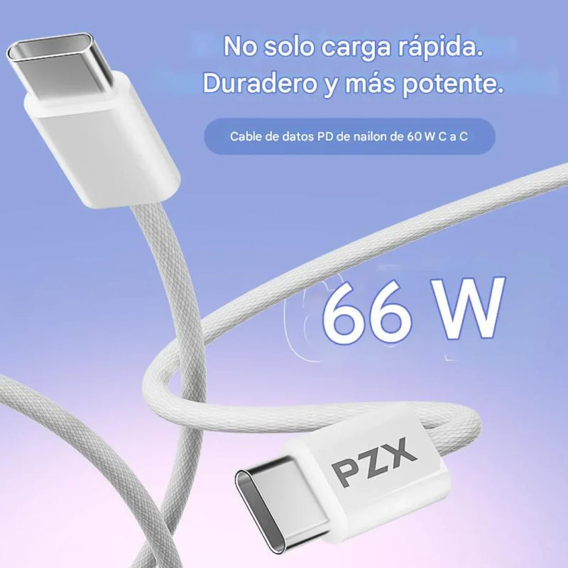 Cable De Carga Rápida PZX Tipo C a Tipo C V197