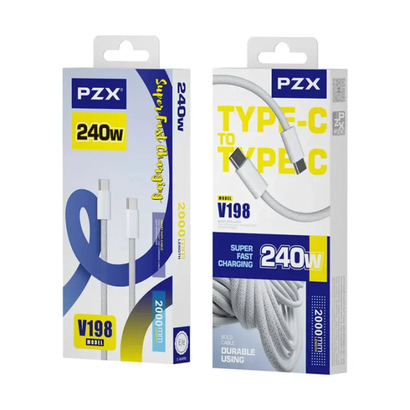 Cable De Carga Rápida 60W TypeC-C De 2 Metros PZX V198