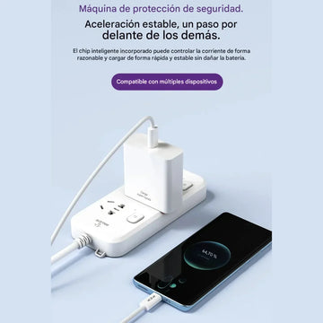 Cable De Carga Rápida 60W TypeC-C De 2 Metros PZX V198