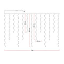 Cortina Micro LED Intercalada 3 m 100 LED Extensión Navidad Cálida SJ6834CA