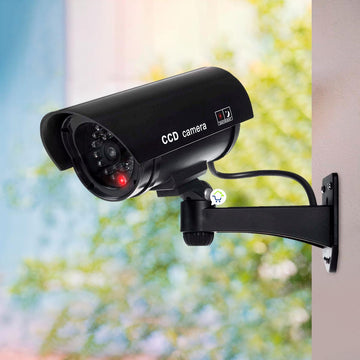 Cámara Seguridad Dummy (Falsa) Tipo Bala Simulación Cámara Real Luz LED RF HJ-8