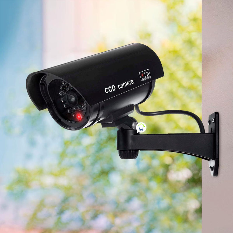 Cámara Seguridad Dummy (Falsa) Tipo Bala Simulación Cámara Real Luz LED RF HJ-8