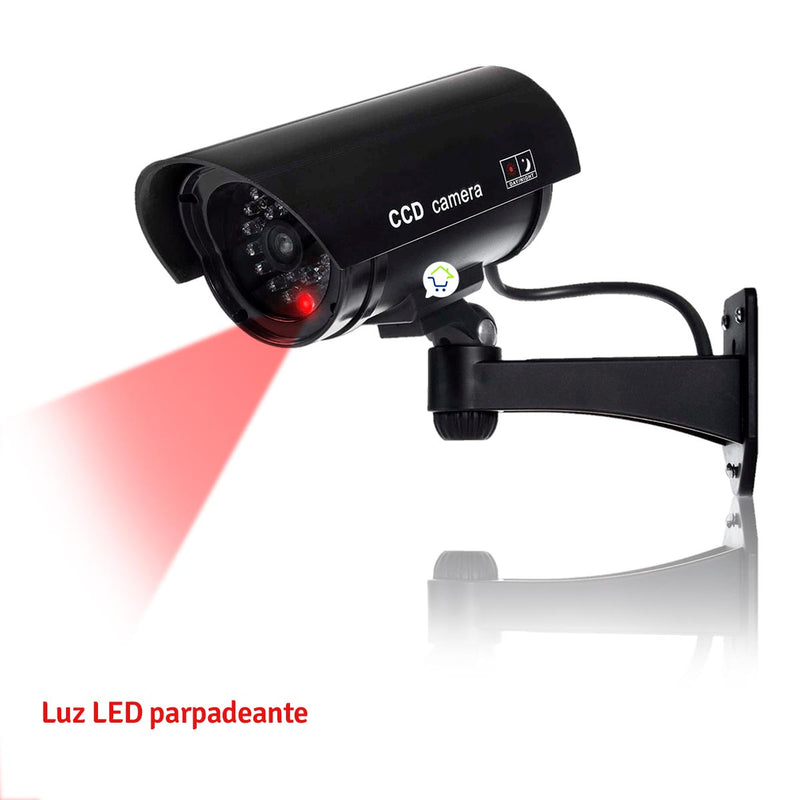 Cámara Seguridad Dummy (Falsa) Tipo Bala Simulación Cámara Real Luz LED RF HJ-8