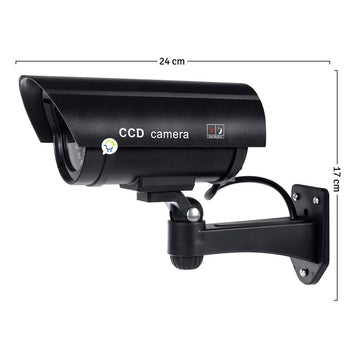 Cámara Seguridad Dummy (Falsa) Tipo Bala Simulación Cámara Real Luz LED REF: 3501