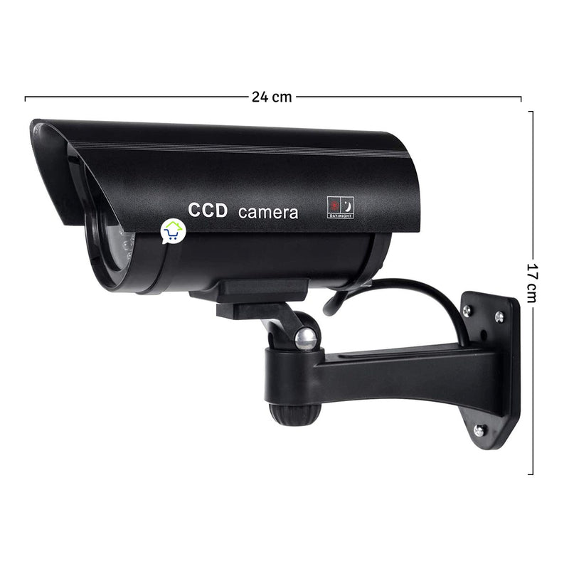 Cámara Seguridad Dummy (Falsa) Tipo Bala Simulación Cámara Real Luz LED RF HJ-8