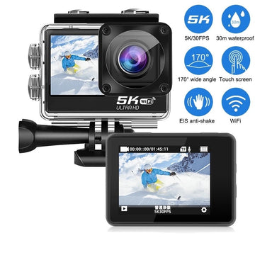 Camara Sumergible Doble Pantalla WIFI 5K Tactil