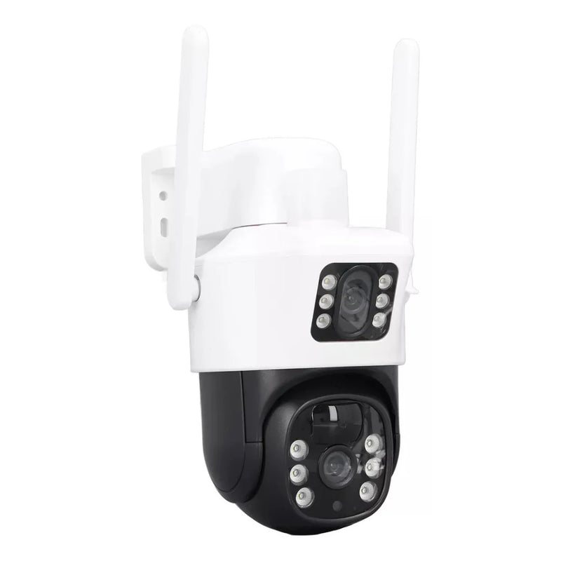 Cámara De Seguridad Exterior Doble Lente Wifi Con Panel Solar YW09