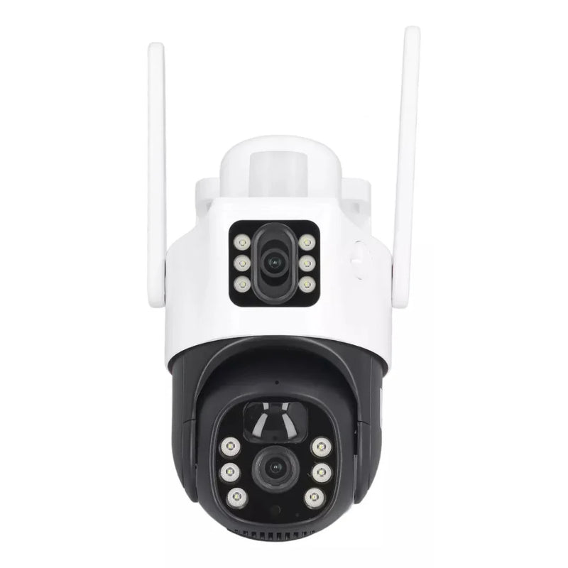 Cámara De Seguridad Exterior Doble Lente Wifi Con Panel Solar YW09