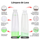 Lámpara de Lava Luz Decorativa Base Plateada 1037