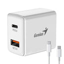 Cargador Genius PD-20ACP / 20w / Usb 3.0 y Usb C