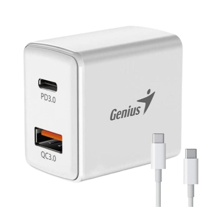 Cargador Genius PD-20ACP / 20w / Usb 3.0 y Usb C