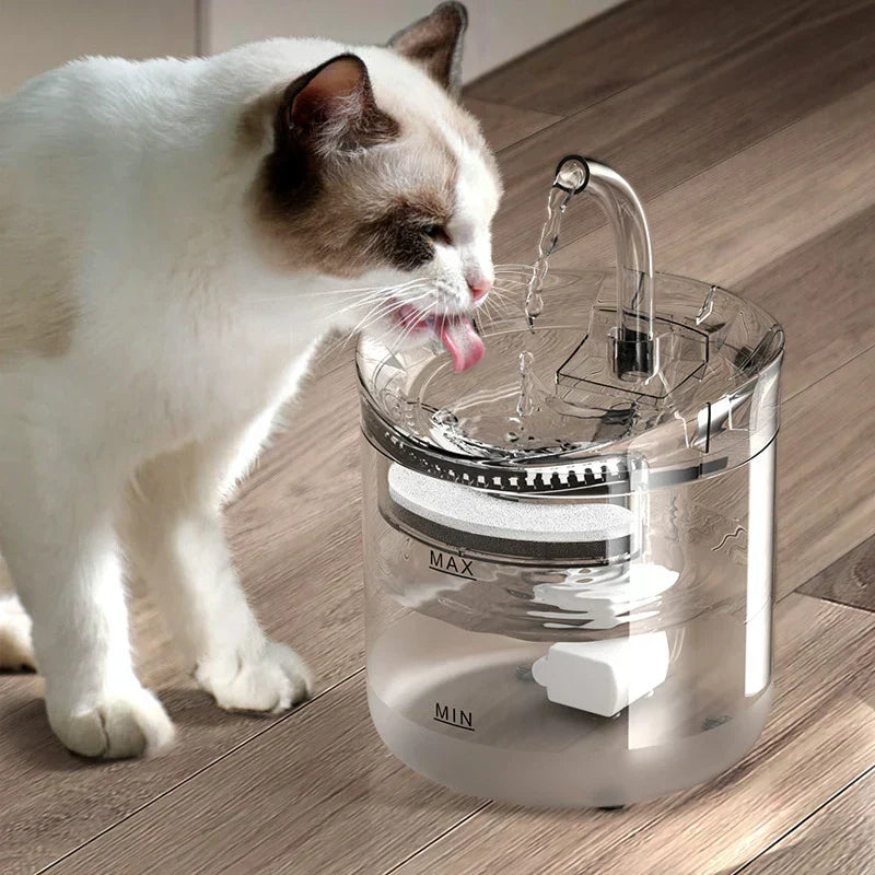 Fuente De Agua Para Mascotas Gatos Silencioso Automatico vidrio