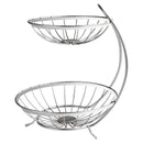 Cesta Redonda Para Frutas Con 2 Niveles