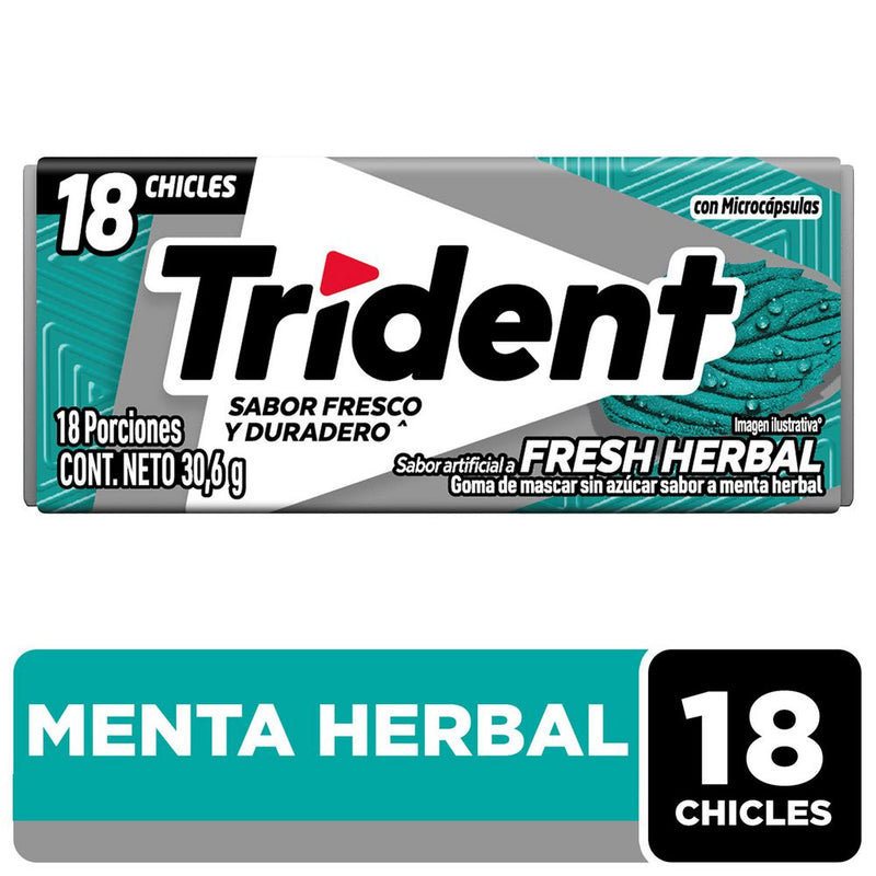 CHICLETS TRIDENT 18U EVUP HERBAL