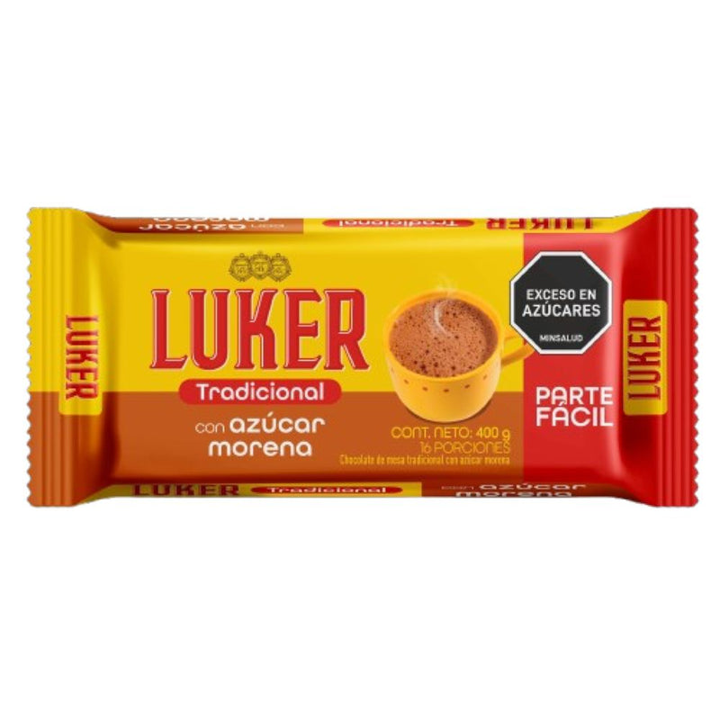 CHOCOLATE LUKER 400G TRADI AZUCAR/MORENA