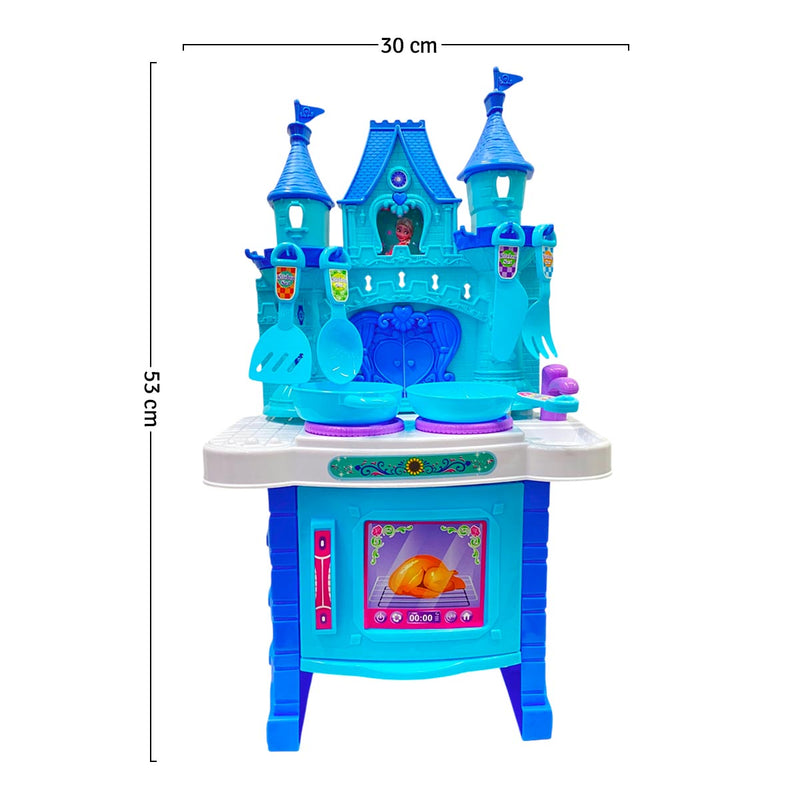 Cocina Infantil Interactiva Castillo Princesa Elsa Frozen Luces Y Sonidos 018-35