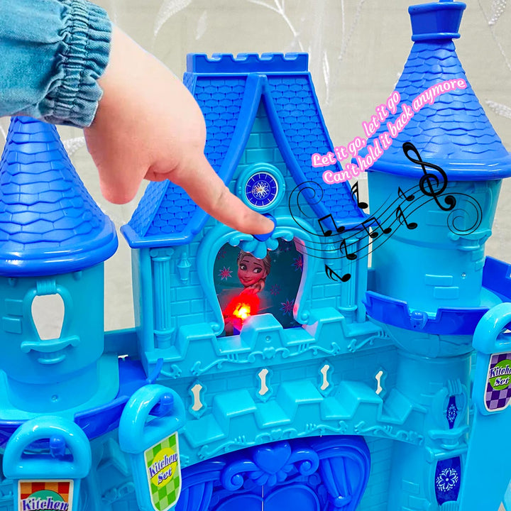 Cocina Infantil Interactiva Castillo Princesa Elsa Frozen Luces Y Sonidos 018-35