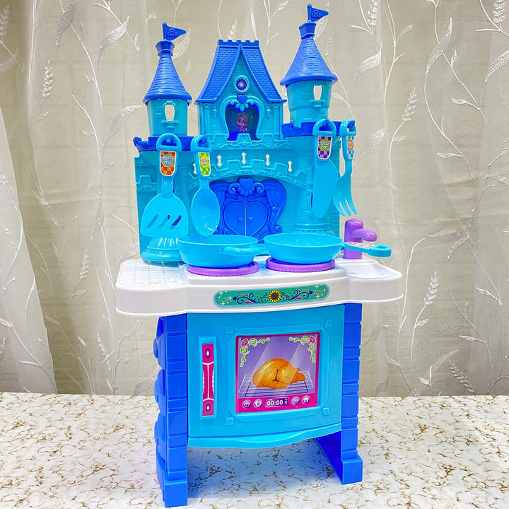 Cocina Infantil Interactiva Castillo Princesa Elsa Frozen Luces Y Sonidos 018-35